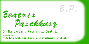 beatrix paschkusz business card